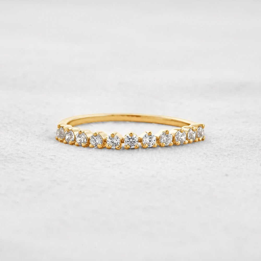 Half Eternity Round Cut Moissanite Band For Her