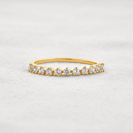 Half Eternity Round Cut Moissanite Band For Her