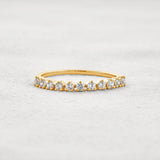 Half Eternity Round Cut Moissanite Band For Her