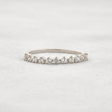 Half Eternity Round Cut Moissanite Band For Her