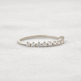 Half Eternity Round Cut Moissanite Band For Her