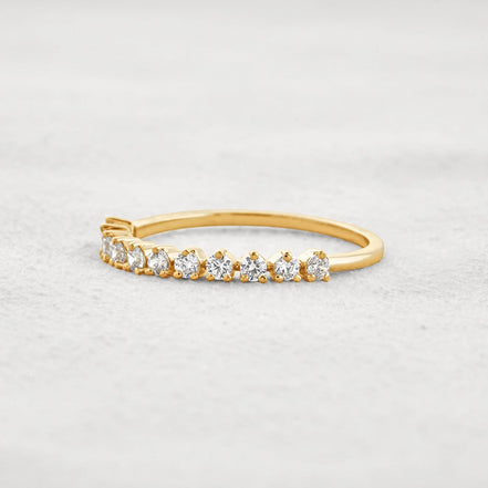 Half Eternity Round Cut Moissanite Band For Her