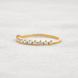 Half Eternity Round Cut Moissanite Band For Her