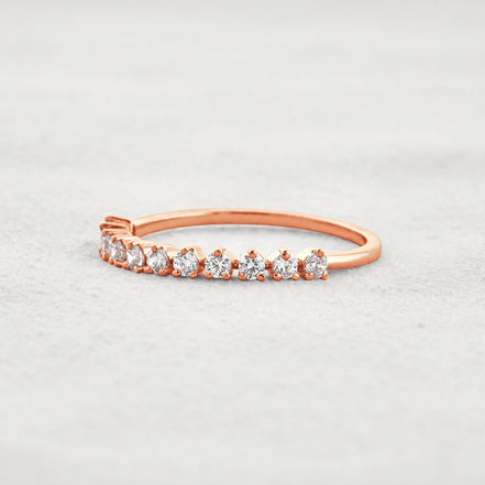 Half Eternity Round Cut Moissanite Band For Her