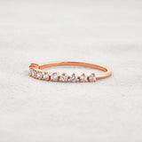 Half Eternity Round Cut Moissanite Band For Her