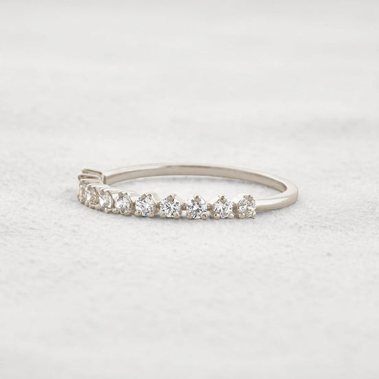 Half Eternity Round Cut Moissanite Band For Her