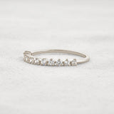 Half Eternity Round Cut Moissanite Band For Her
