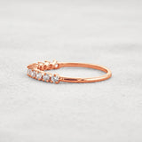 Half Eternity Round Cut Moissanite Band For Her