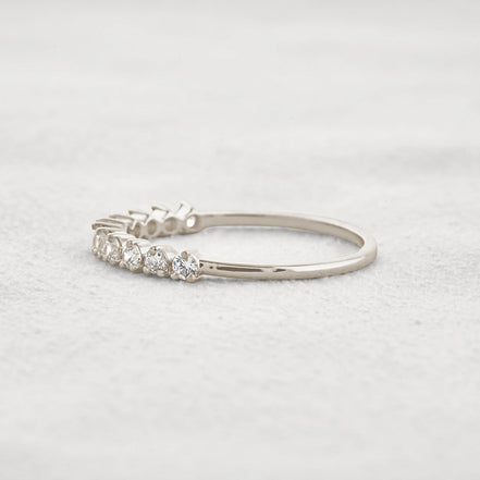 Half Eternity Round Cut Moissanite Band For Her