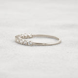Half Eternity Round Cut Moissanite Band For Her