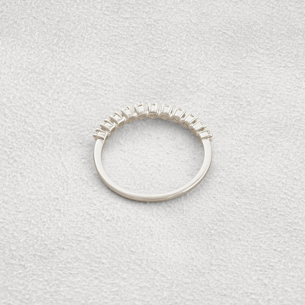 Half Eternity Round Cut Moissanite Band For Her