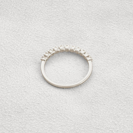 Half Eternity Round Cut Moissanite Band For Her