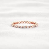 D Color Moissnaite Diamond Round Cut Full Eternity Band