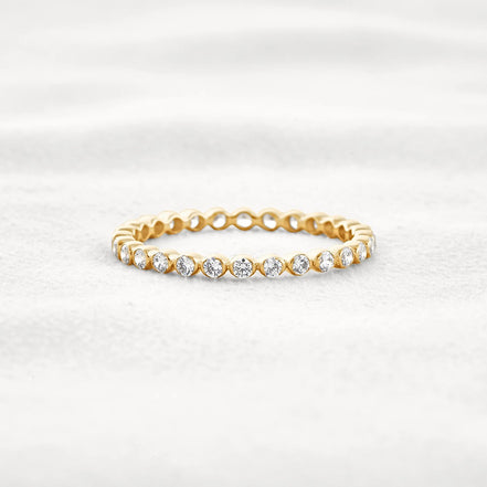 D Color Moissnaite Diamond Round Cut Full Eternity Band