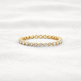D Color Moissnaite Diamond Round Cut Full Eternity Band
