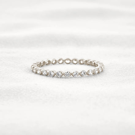 D Color Moissnaite Diamond Round Cut Full Eternity Band