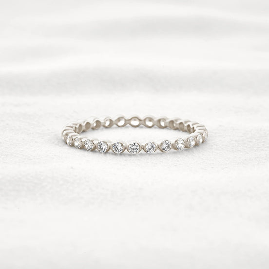 D Color Moissnaite Diamond Round Cut Full Eternity Band