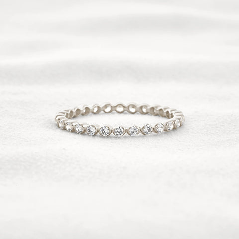 D Color Moissnaite Diamond Round Cut Full Eternity Band