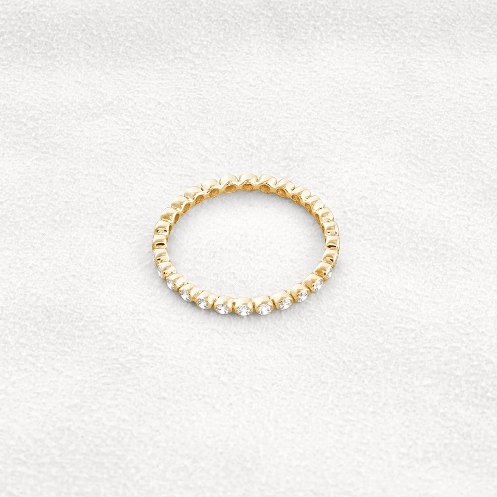 D Color Moissnaite Diamond Round Cut Full Eternity Band
