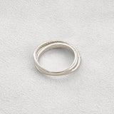 Colorless Moissnaite Criss Cross Round Cut Band For Her