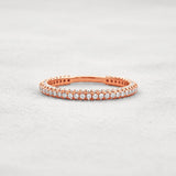Round Cut Full Eternity Moissanite Wedding Band For Women