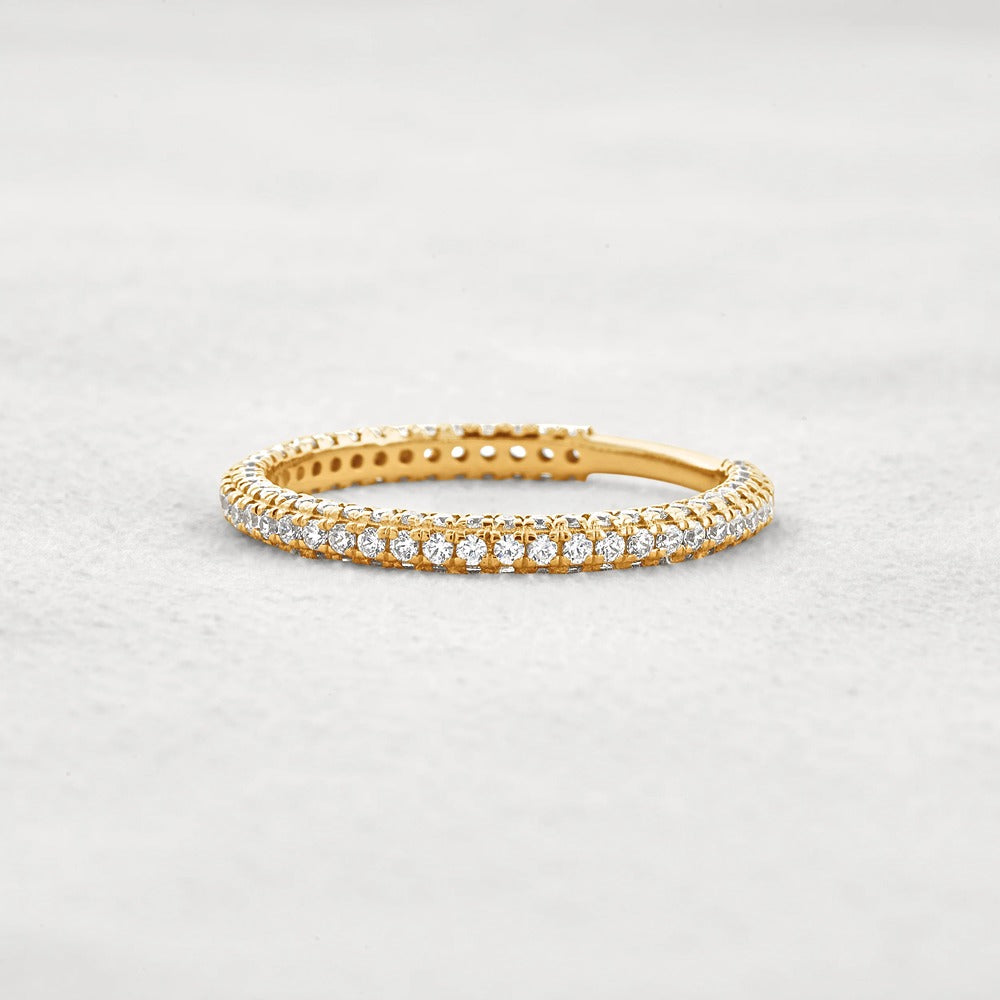Round Cut Full Eternity Moissanite Wedding Band For Women