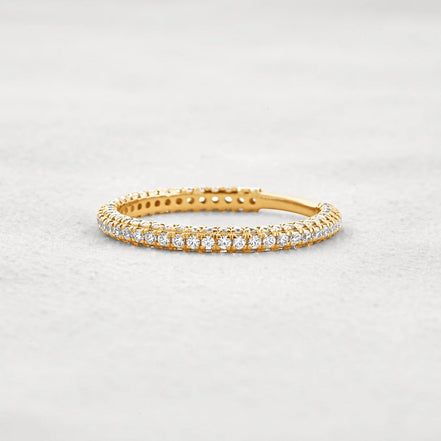 Round Cut Full Eternity Moissanite Wedding Band For Women