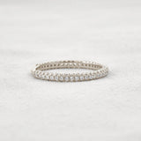 Round Cut Full Eternity Moissanite Wedding Band For Women