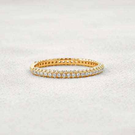 Round Cut Full Eternity Moissanite Wedding Band For Women