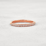 Round Cut Full Eternity Moissanite Wedding Band For Women