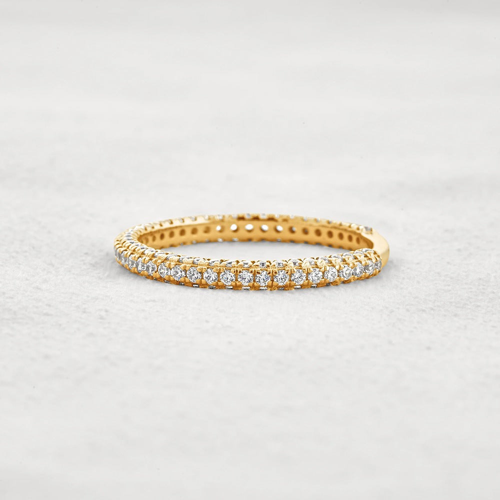 Round Cut Full Eternity Moissanite Wedding Band For Women
