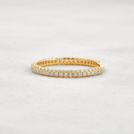 Round Cut Full Eternity Moissanite Wedding Band For Women