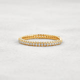 Round Cut Full Eternity Moissanite Wedding Band For Women