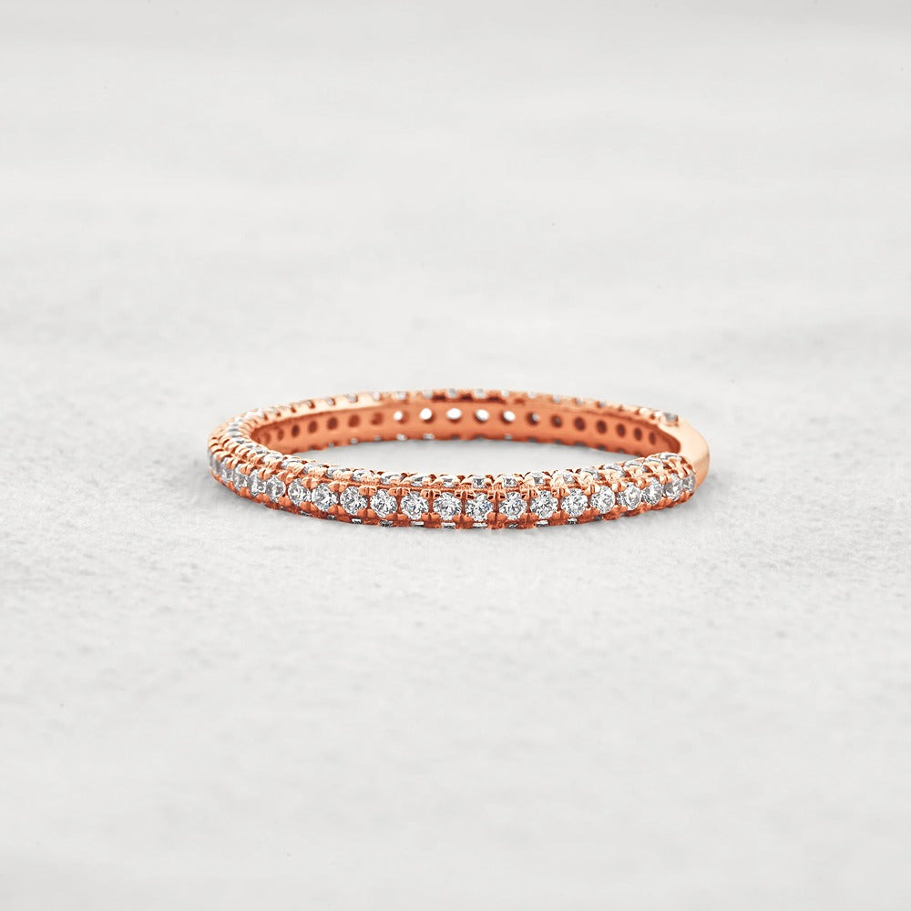 Round Cut Full Eternity Moissanite Wedding Band For Women