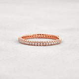 Round Cut Full Eternity Moissanite Wedding Band For Women
