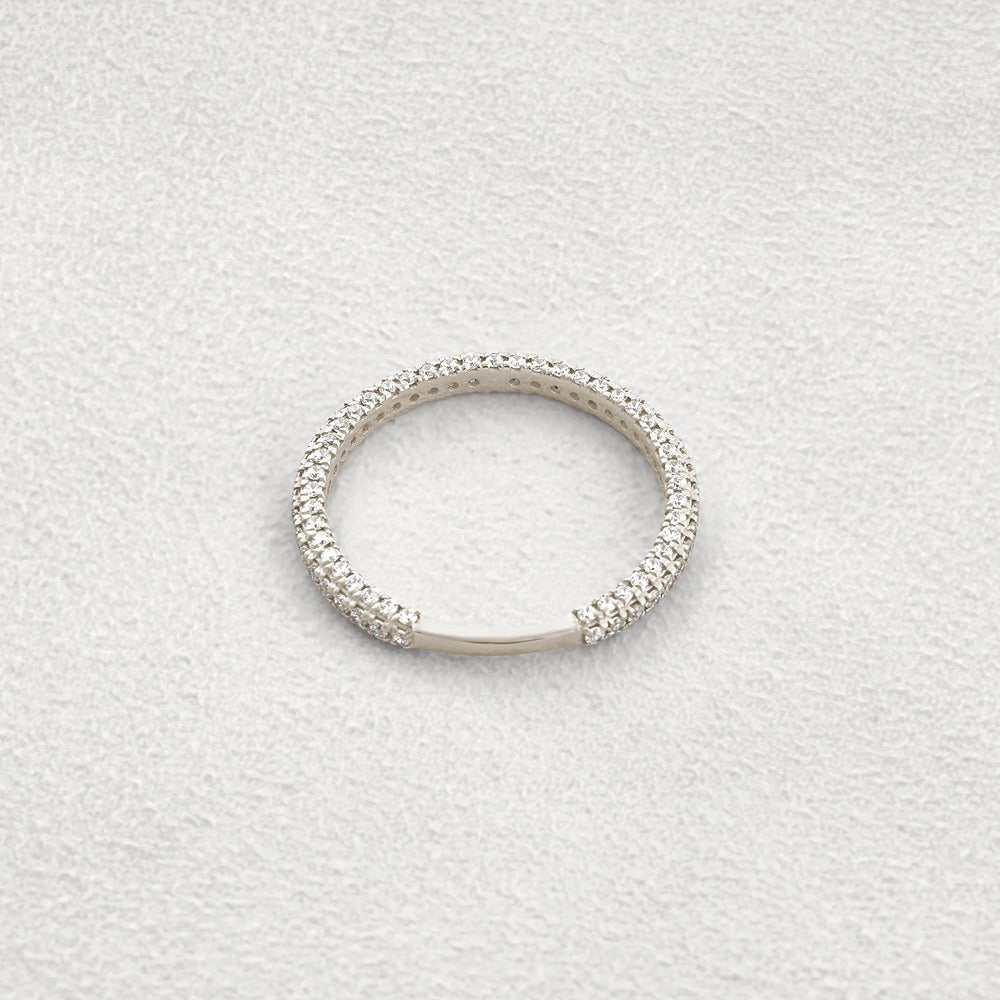 Round Cut Full Eternity Moissanite Wedding Band For Women