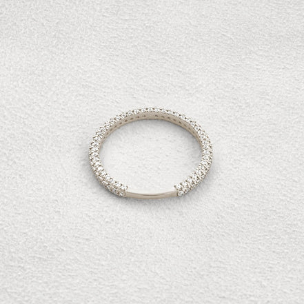 Round Cut Full Eternity Moissanite Wedding Band For Women