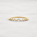 Round Cut Moissnaite Cluster Style Wedding Band
