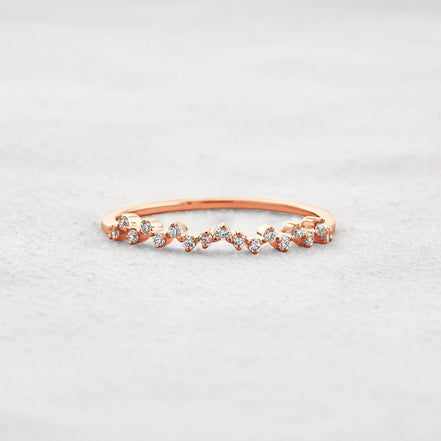 Round Cut Moissnaite Cluster Style Wedding Band