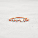 Round Cut Moissnaite Cluster Style Wedding Band