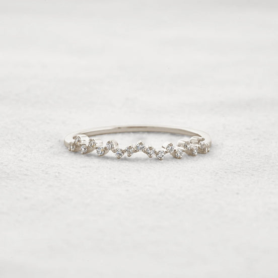 Round Cut Moissnaite Cluster Style Wedding Band