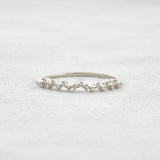 Round Cut Moissnaite Cluster Style Wedding Band