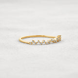 Round Cut Moissnaite Cluster Style Wedding Band