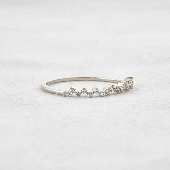 Round Cut Moissnaite Cluster Style Wedding Band