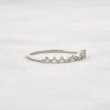 Round Cut Moissnaite Cluster Style Wedding Band
