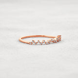 Round Cut Moissnaite Cluster Style Wedding Band