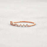 Round Cut Moissnaite Cluster Style Wedding Band