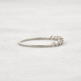Round Cut Moissnaite Cluster Style Wedding Band