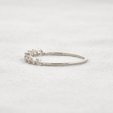 Round Cut Moissnaite Cluster Style Wedding Band