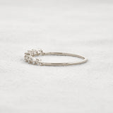 Round Cut Moissnaite Cluster Style Wedding Band